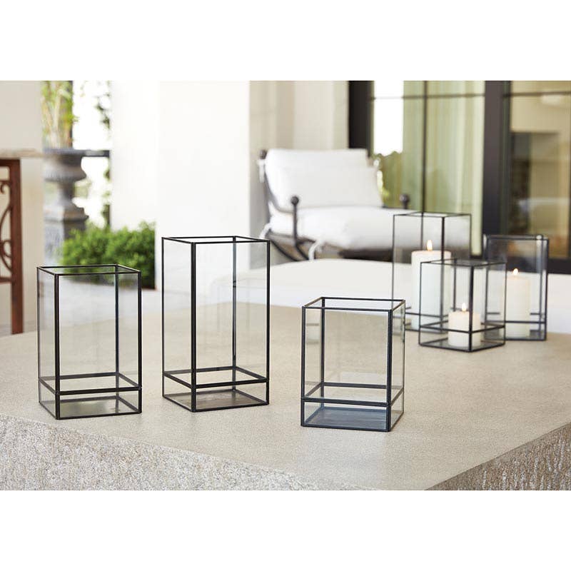 Iron and Glass Lantern - Large