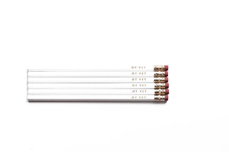 Oy Vey Pencils, Office Supplies, set of 6