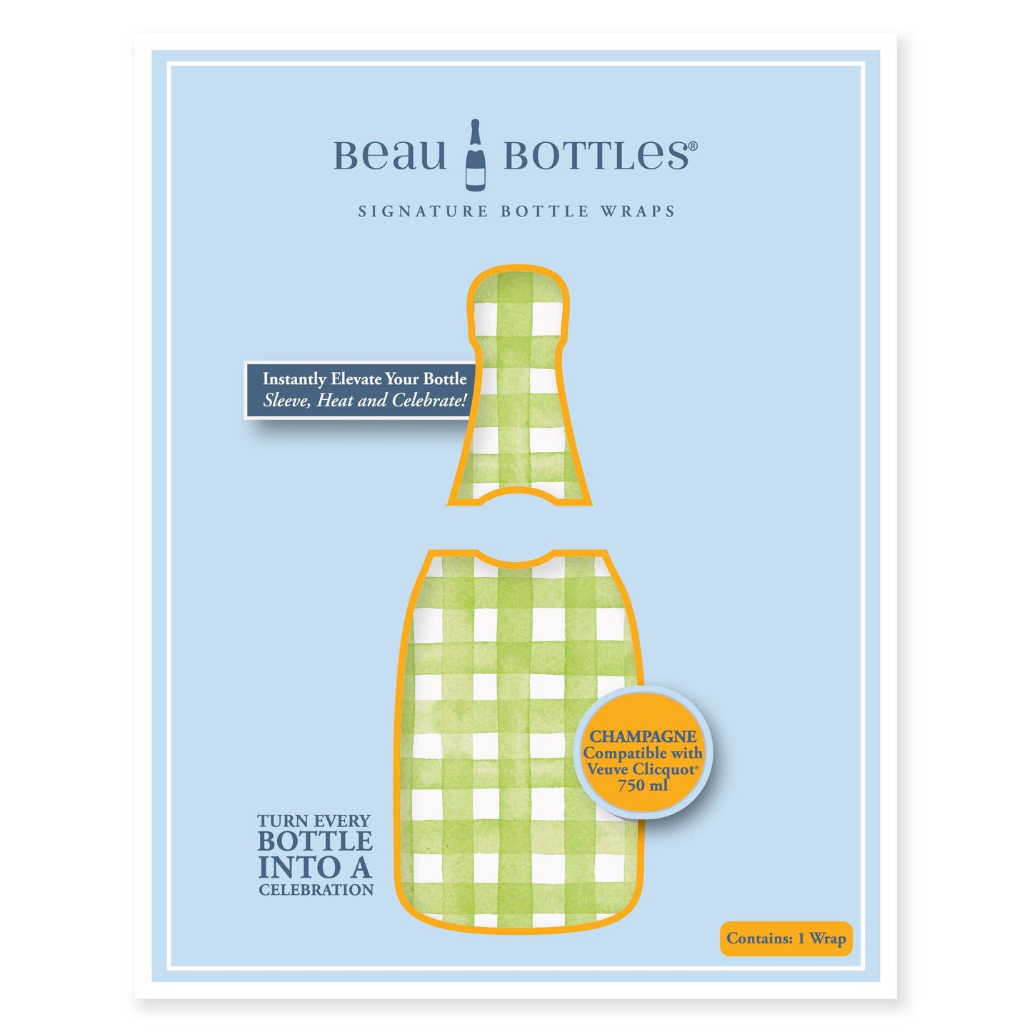 Beau Bottles Matcha Lemonade Picnic Gingham- Champagne Collection