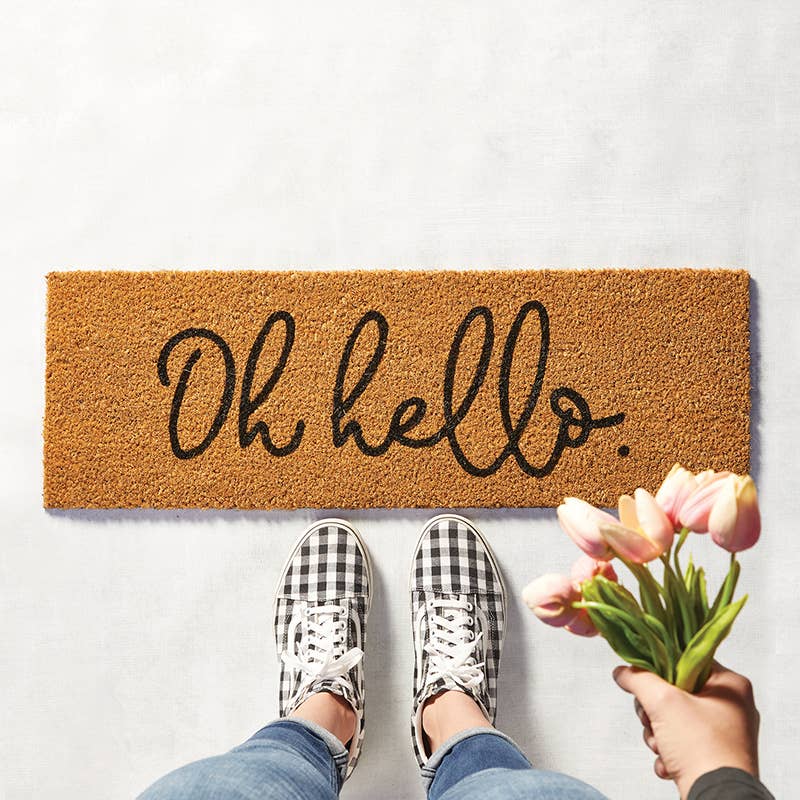"Oh hello." Script Doormat