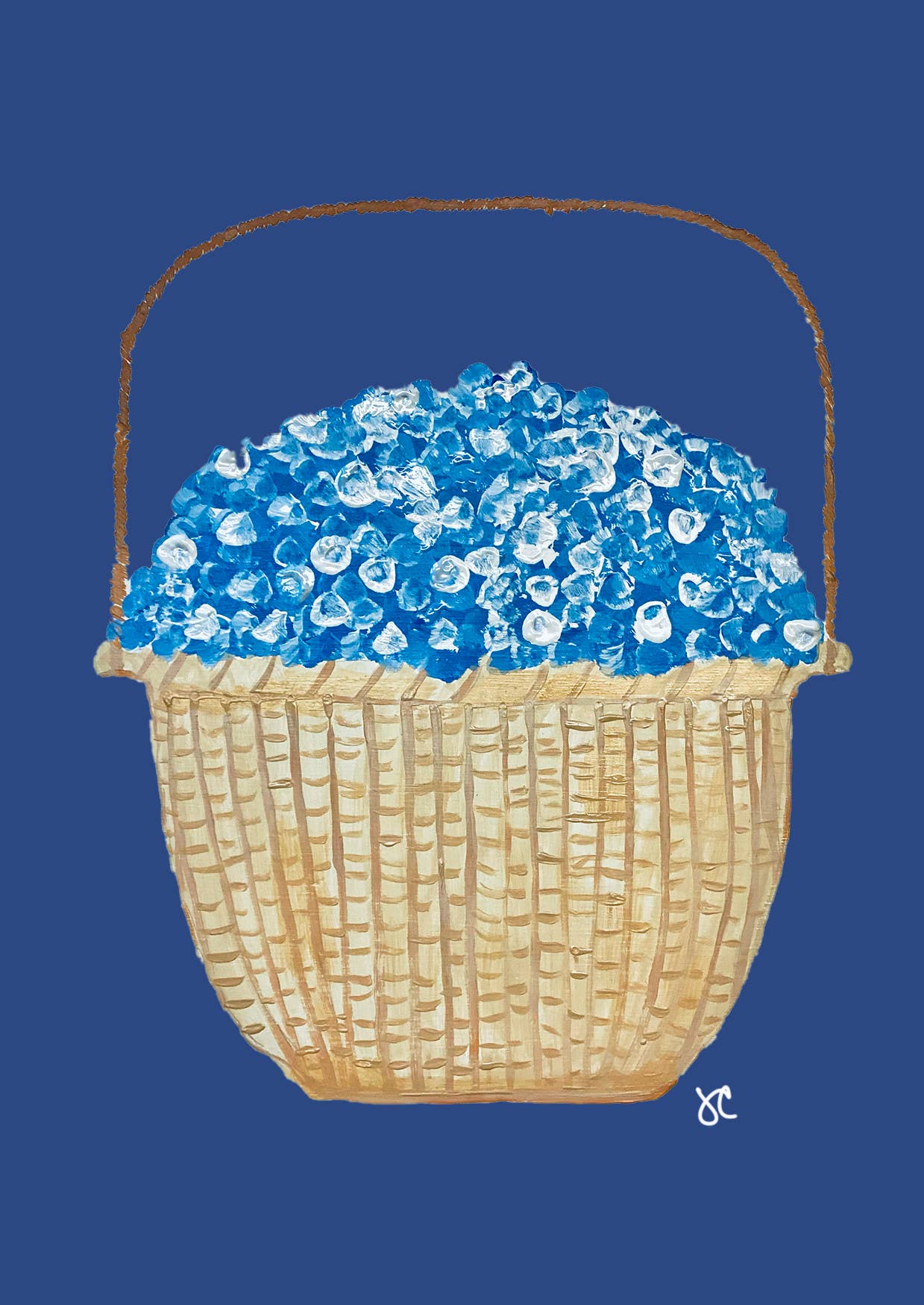Nantucket Hydrangea Basket Card