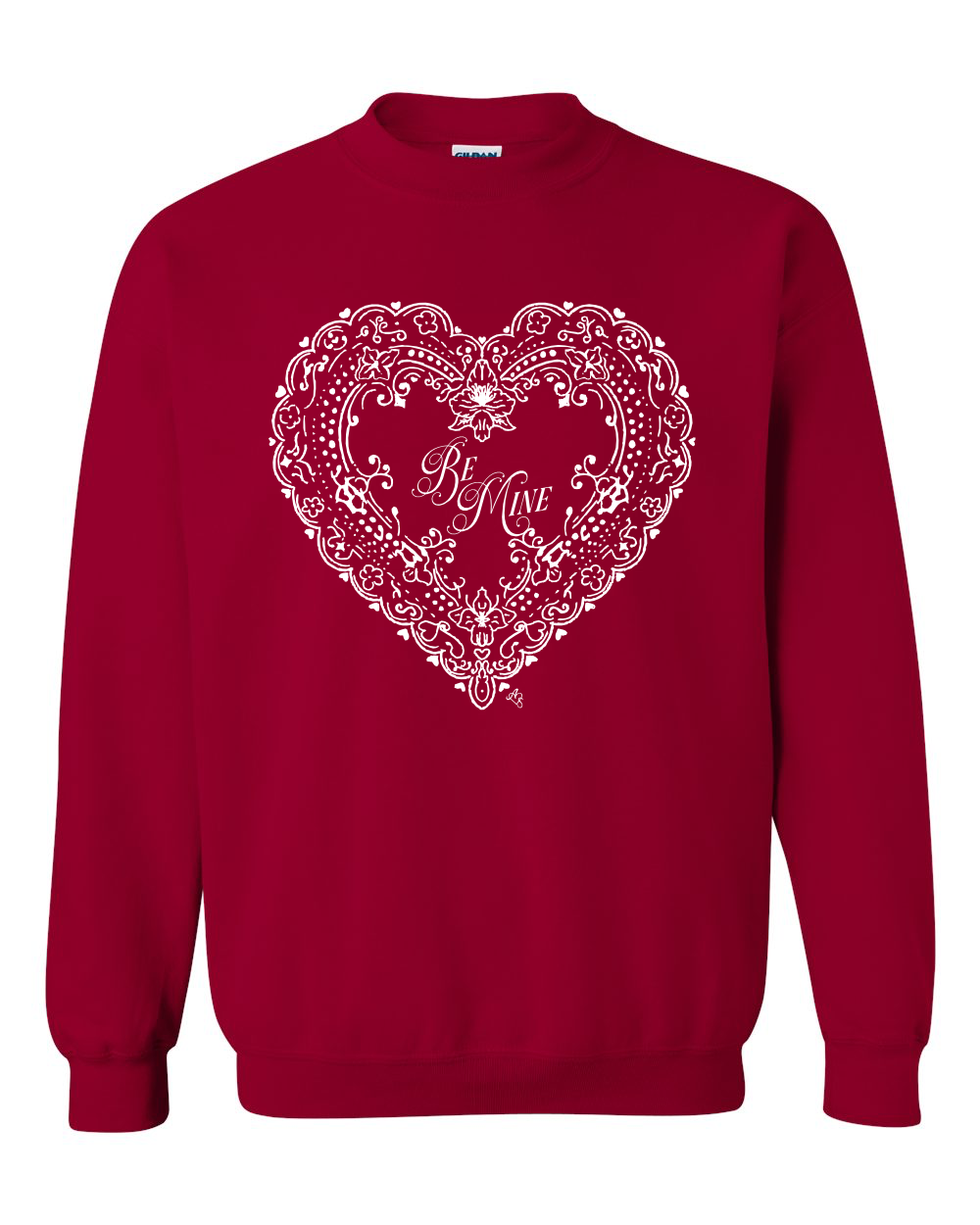 Be Mine · Hand Drawn Doily Crewneck