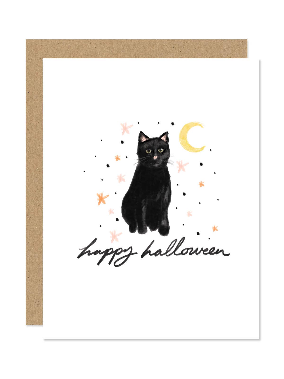 Black Cat Halloween Card