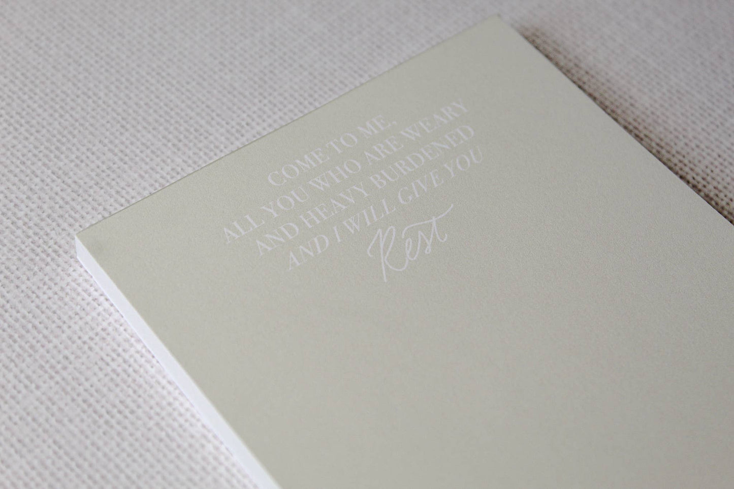 Come To Me And I Will Give You Rest Christian Notepad