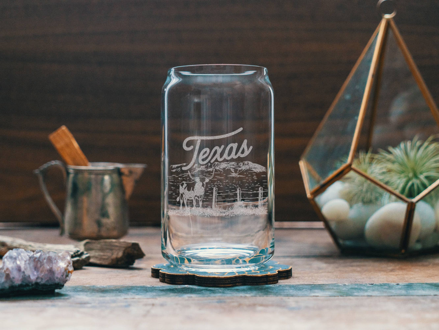 Texas State Double Old Fashion Glass