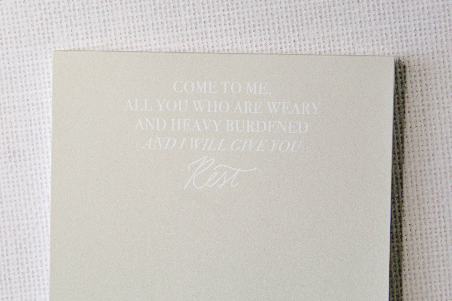 Come To Me And I Will Give You Rest Christian Notepad