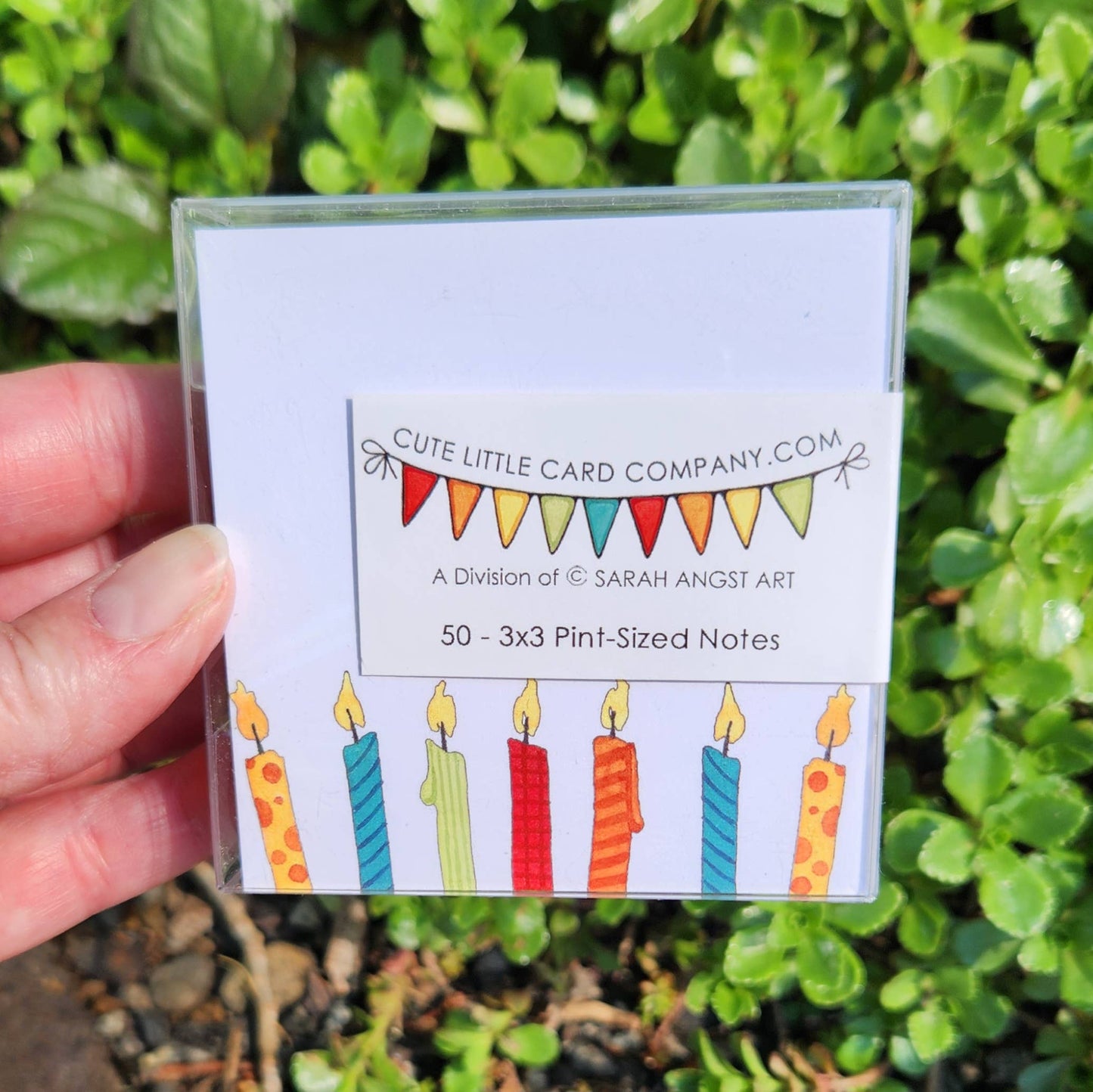 Birthday Candles Cute Little 3x3 Pint Size Notes