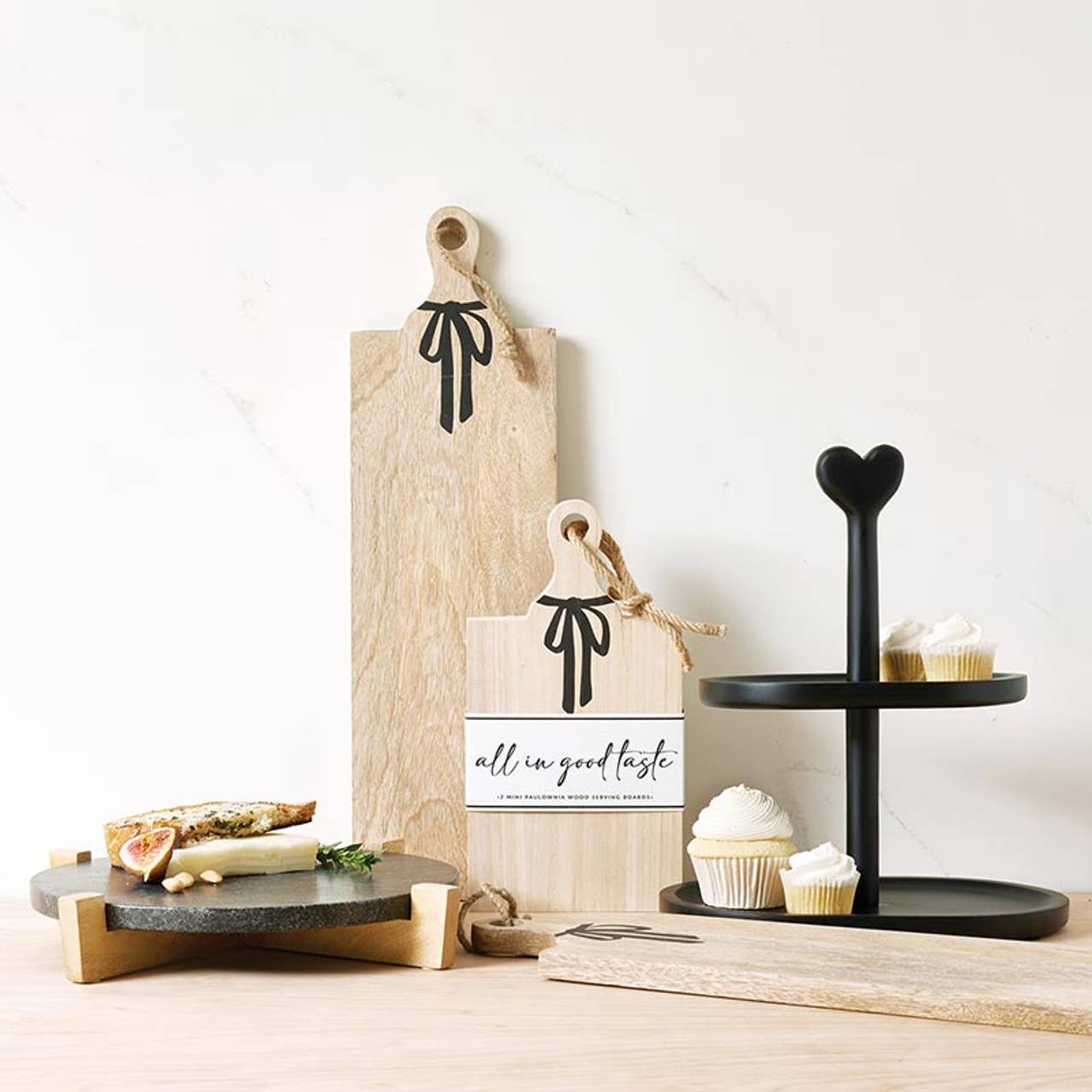 Mini Paulownia Wood Boards - Set of 2