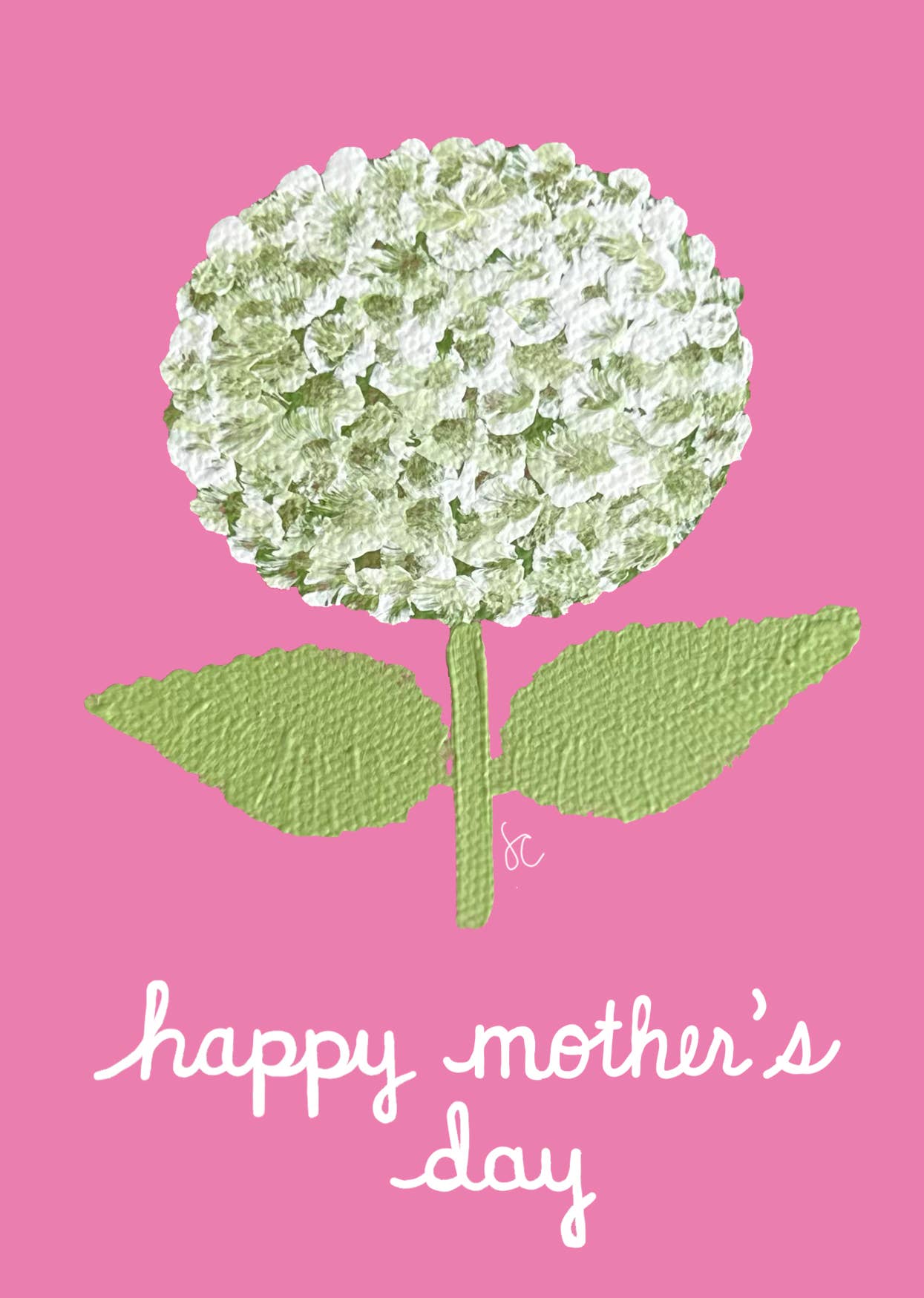 Hydrangea Preppy Mother's Day Card