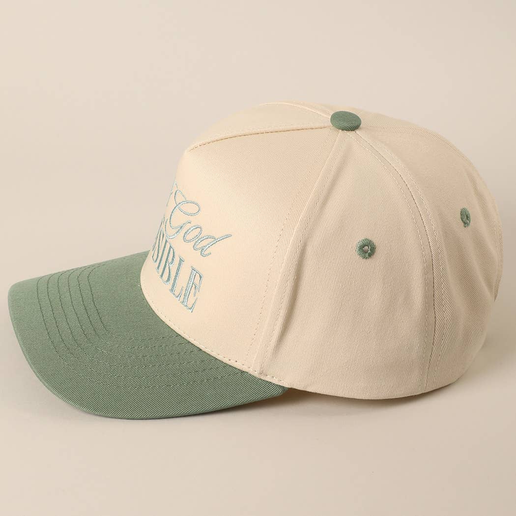 SAGE With God All Possible Embroidery Baseball Cap