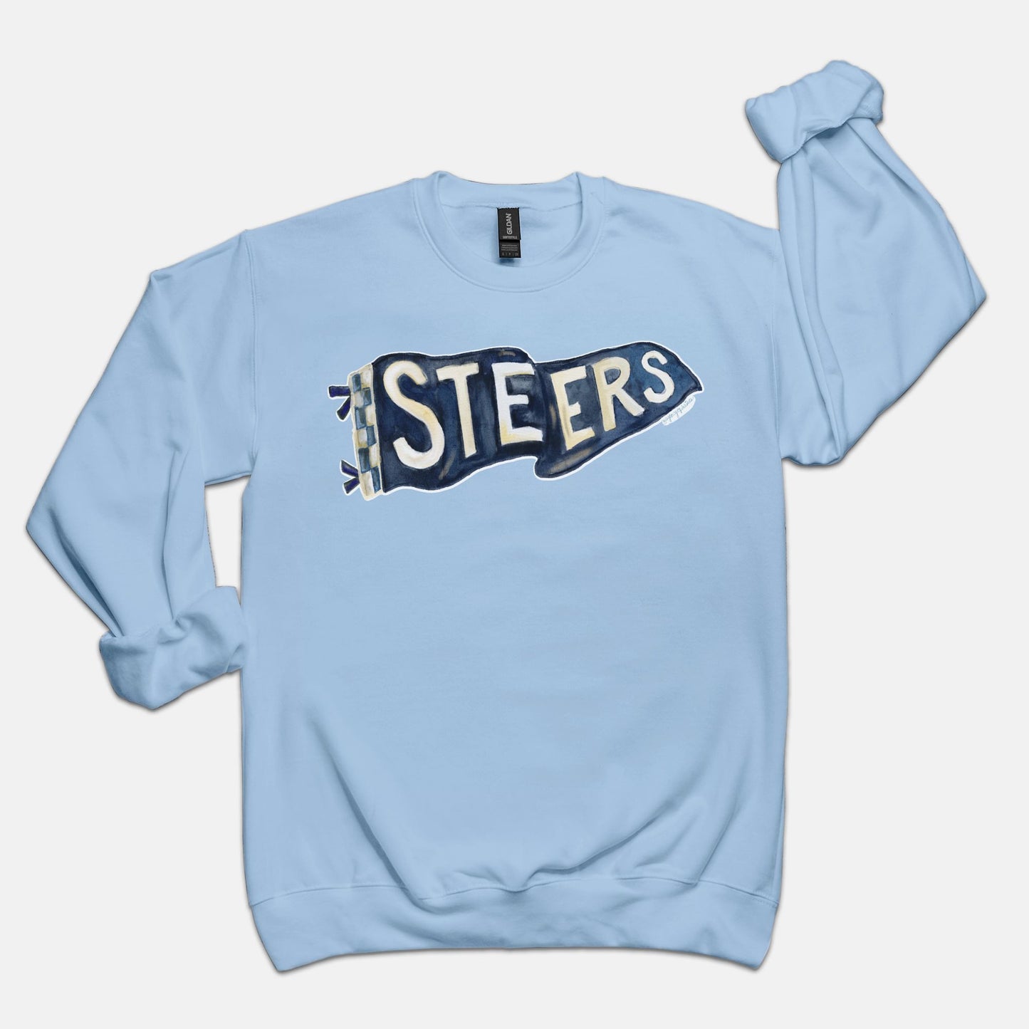 Steers Watercolor Pennant Sweatshirt