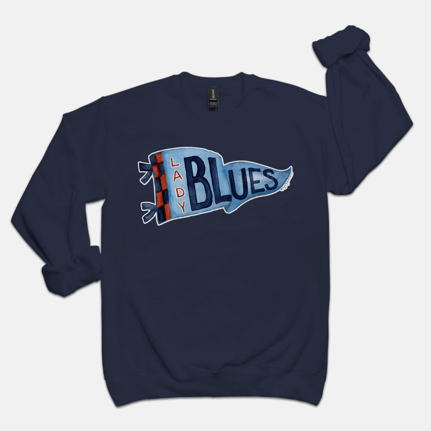 Lady Blues Pennant Crewneck