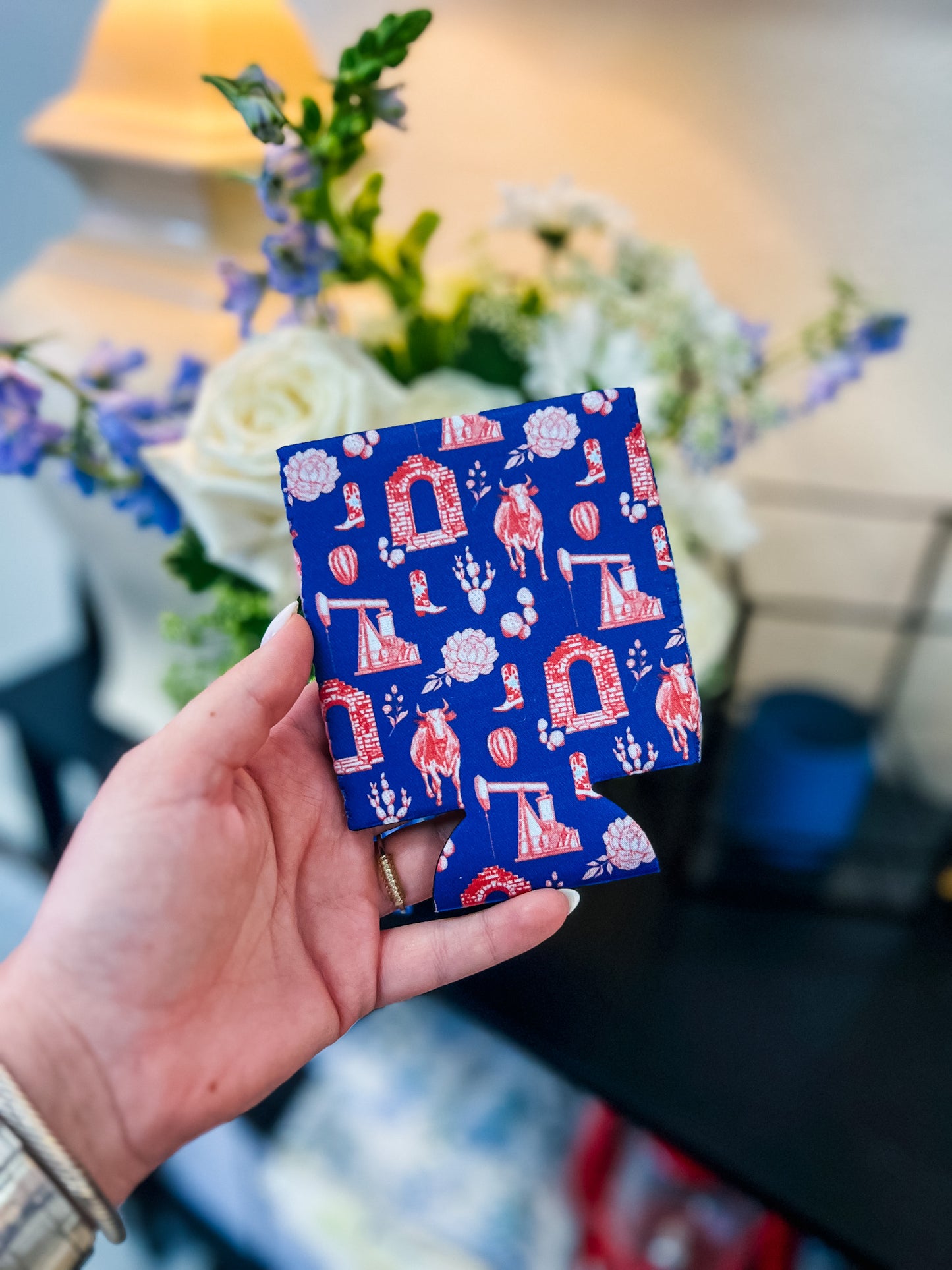 Graham Toile RWB Koozie