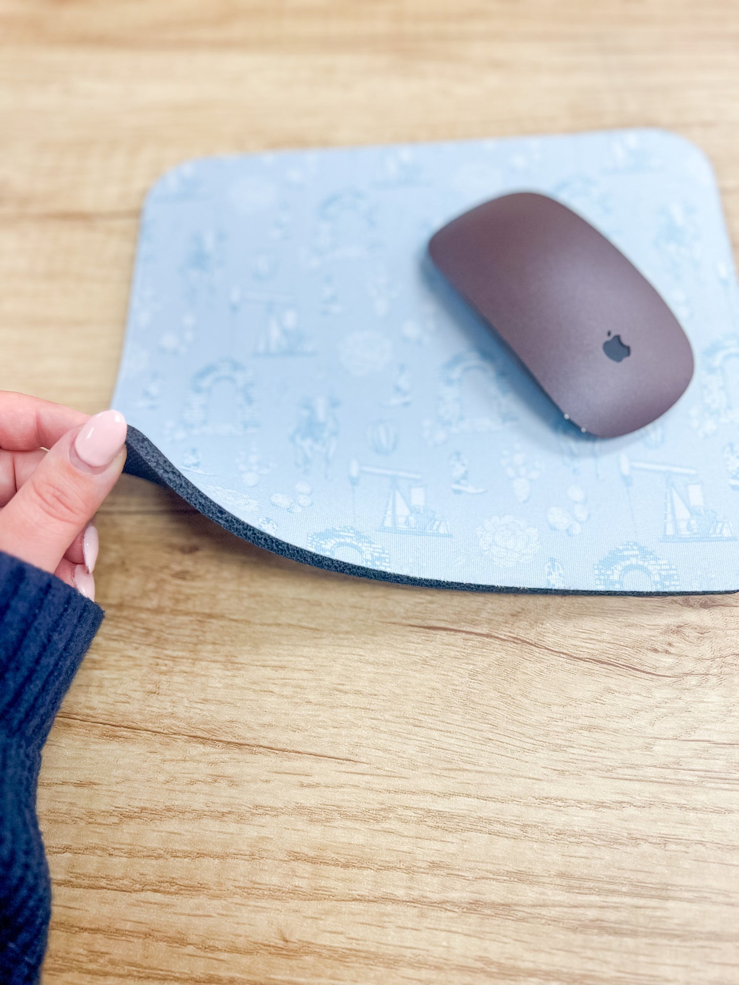 Blue Graham Toile Mousepad | AOS Original