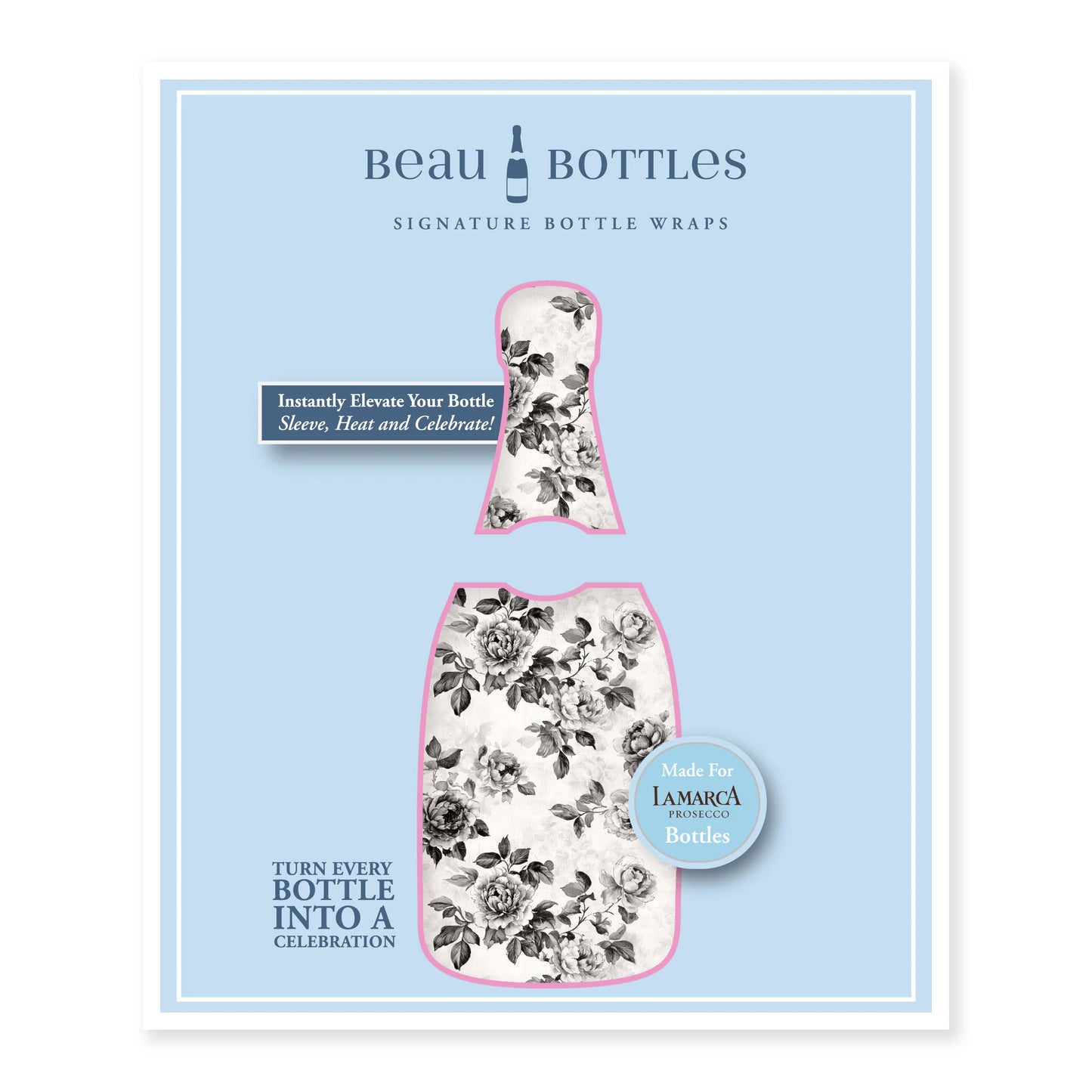 Beau Bottles Black and White Floral - La Marca Edition
