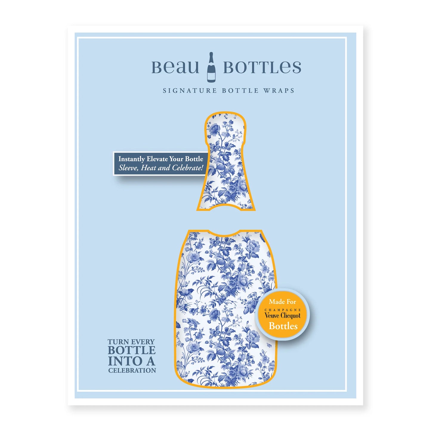 Beau Bottles Grandmillenial Blue Floral - Made For Veuve