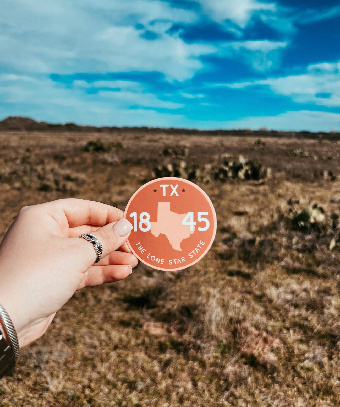 Pink 1845 Texas Sticker