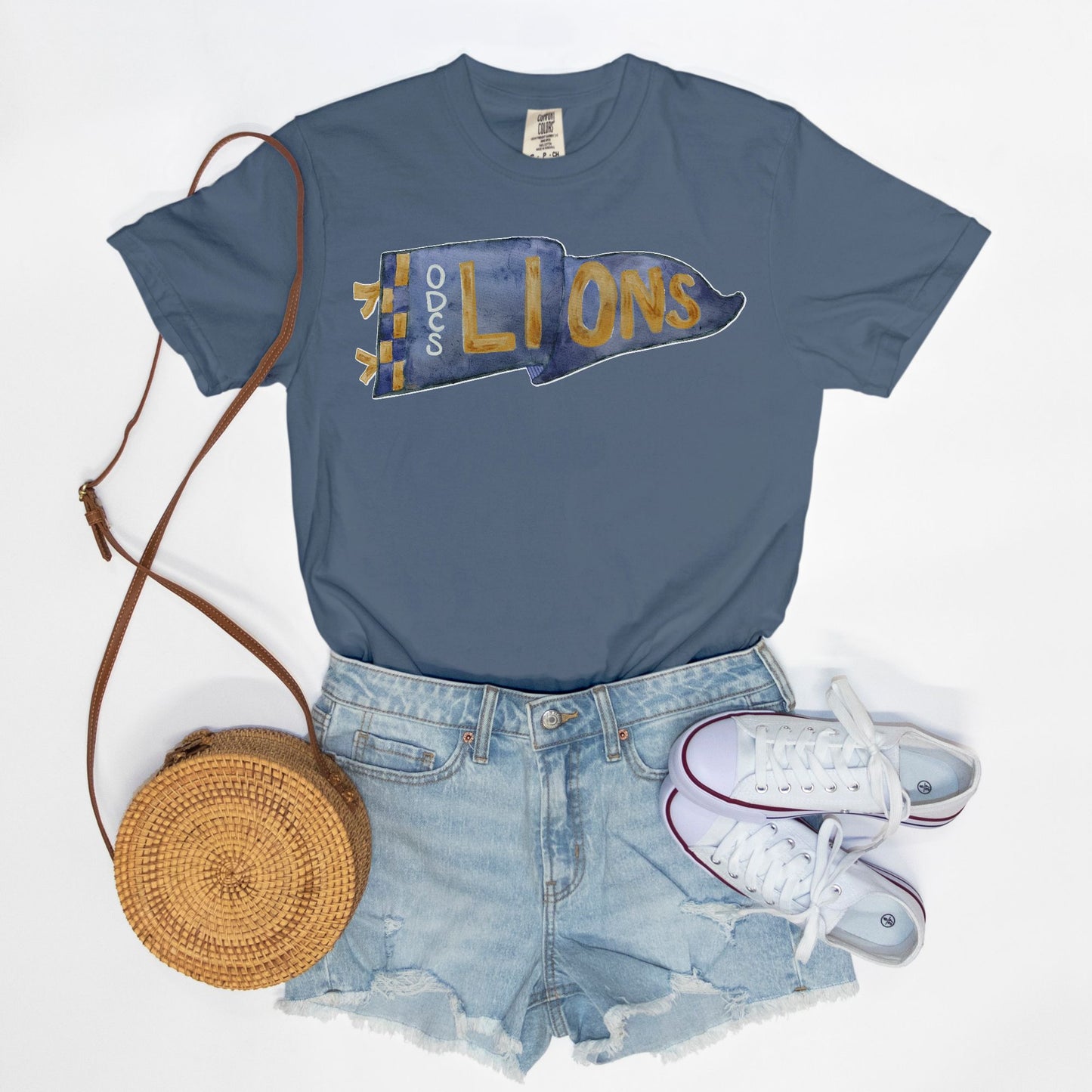 Open Door Pennant Tees | Blue Jean