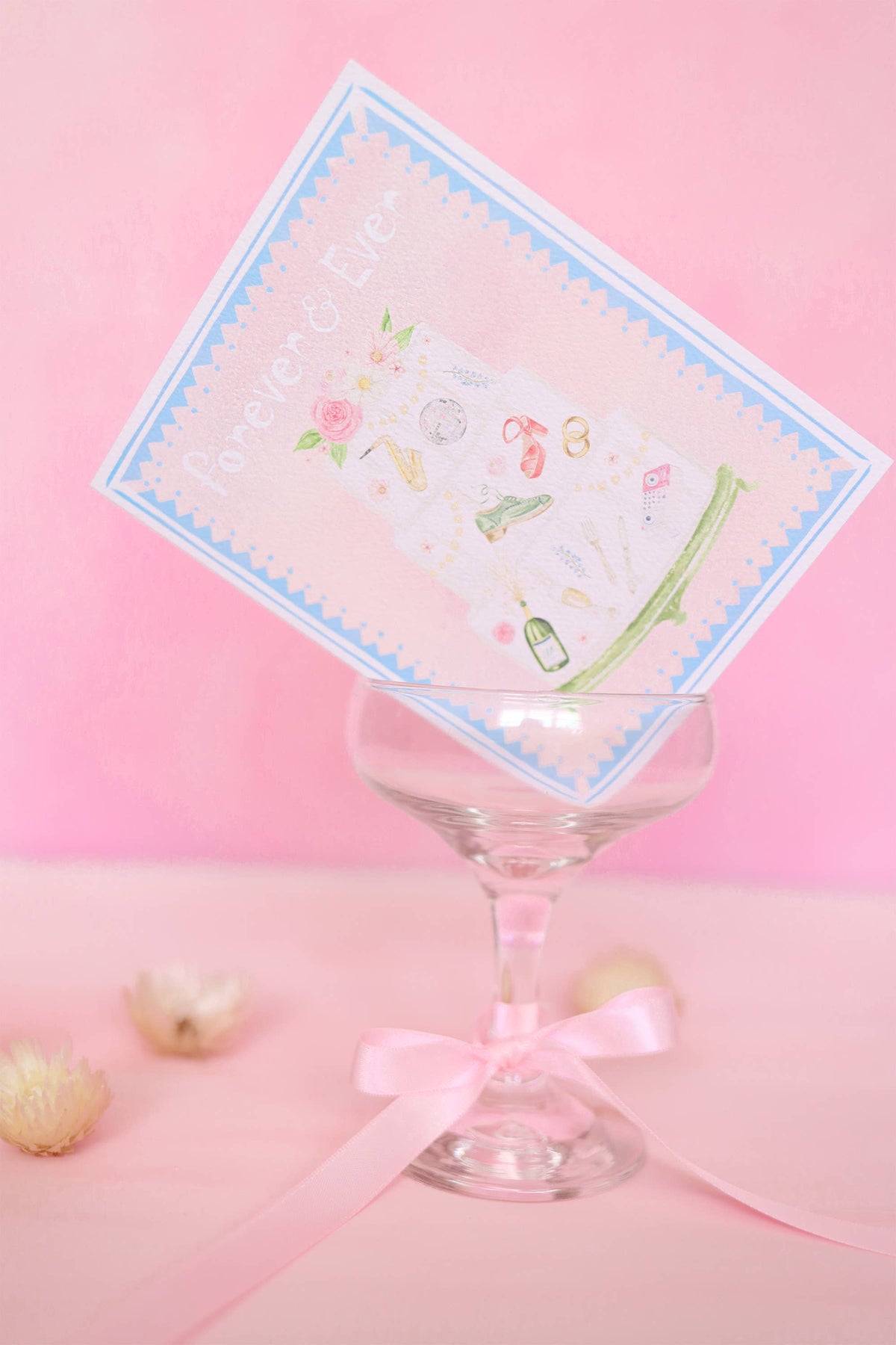 Forever and ever wedding card