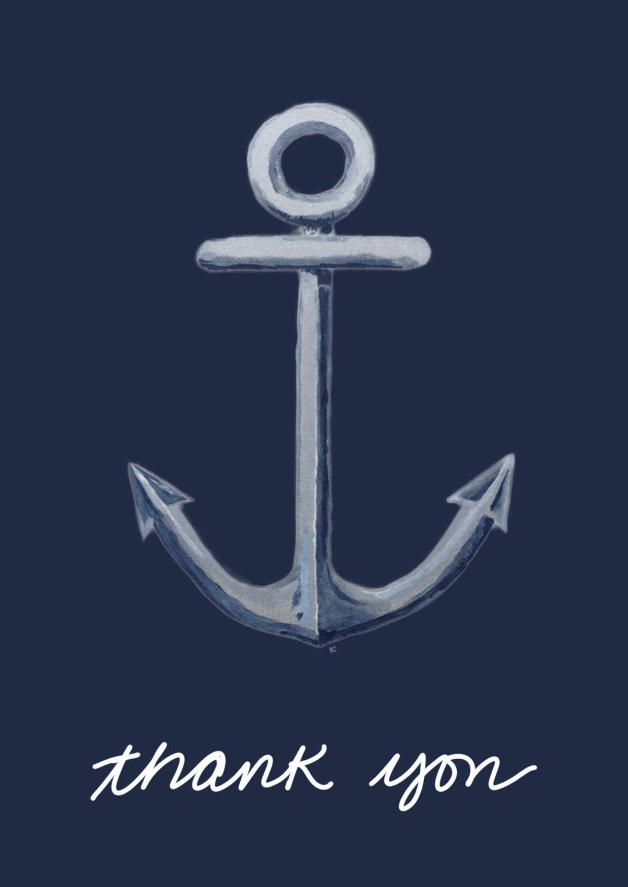 Anchor Thank You Card