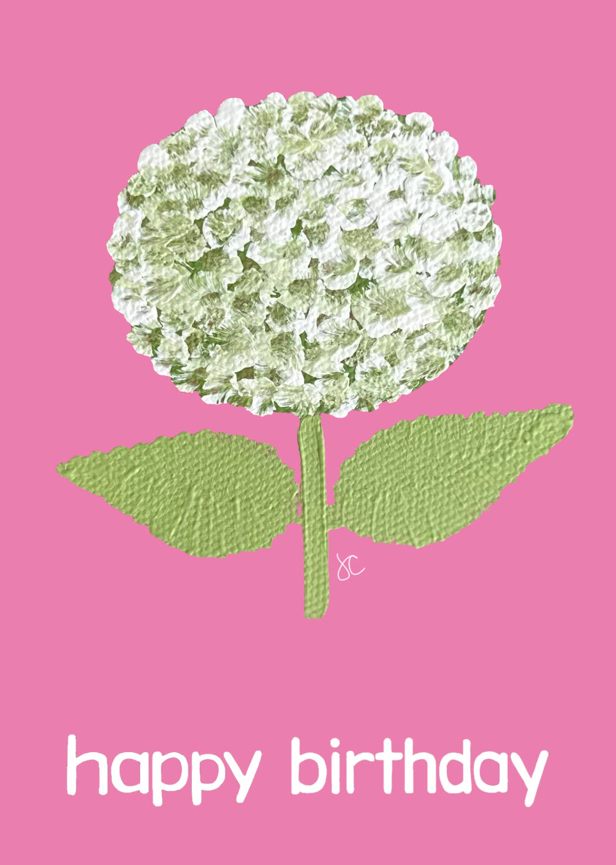 Hydrangea Preppy Birthday Card