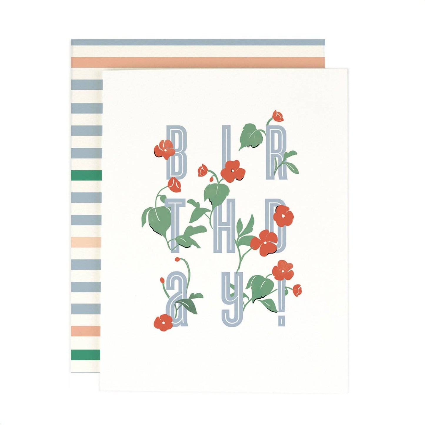 Lettered Birthday Greeting Card: Single card