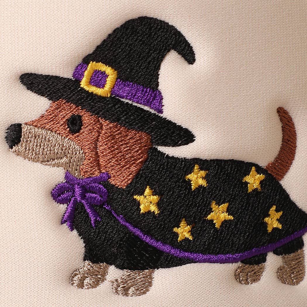 Pink Witch Dachshund Embroidered Foam Trucker Hat