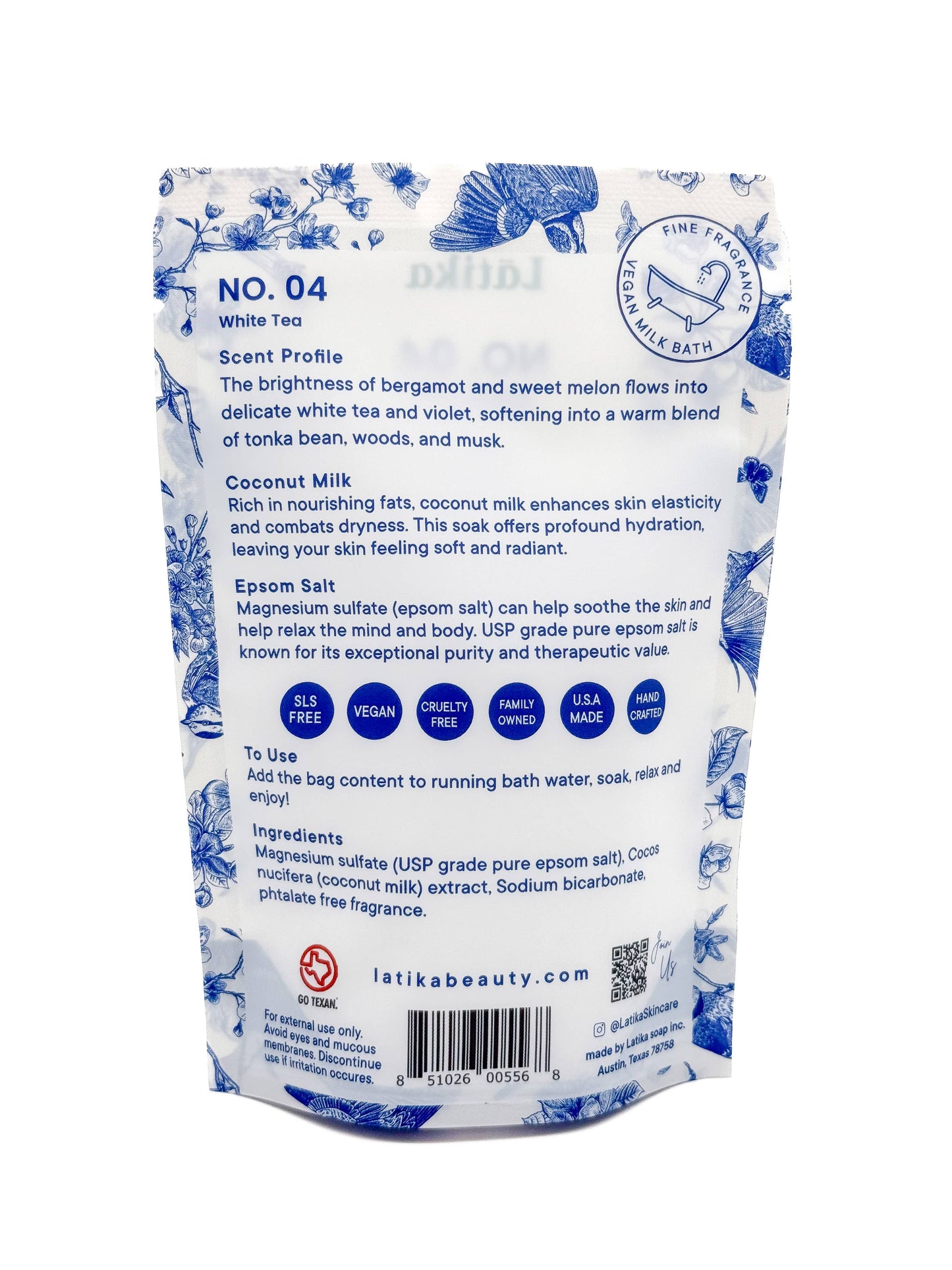 White Tea β Vegan Milk Bath Soak π«