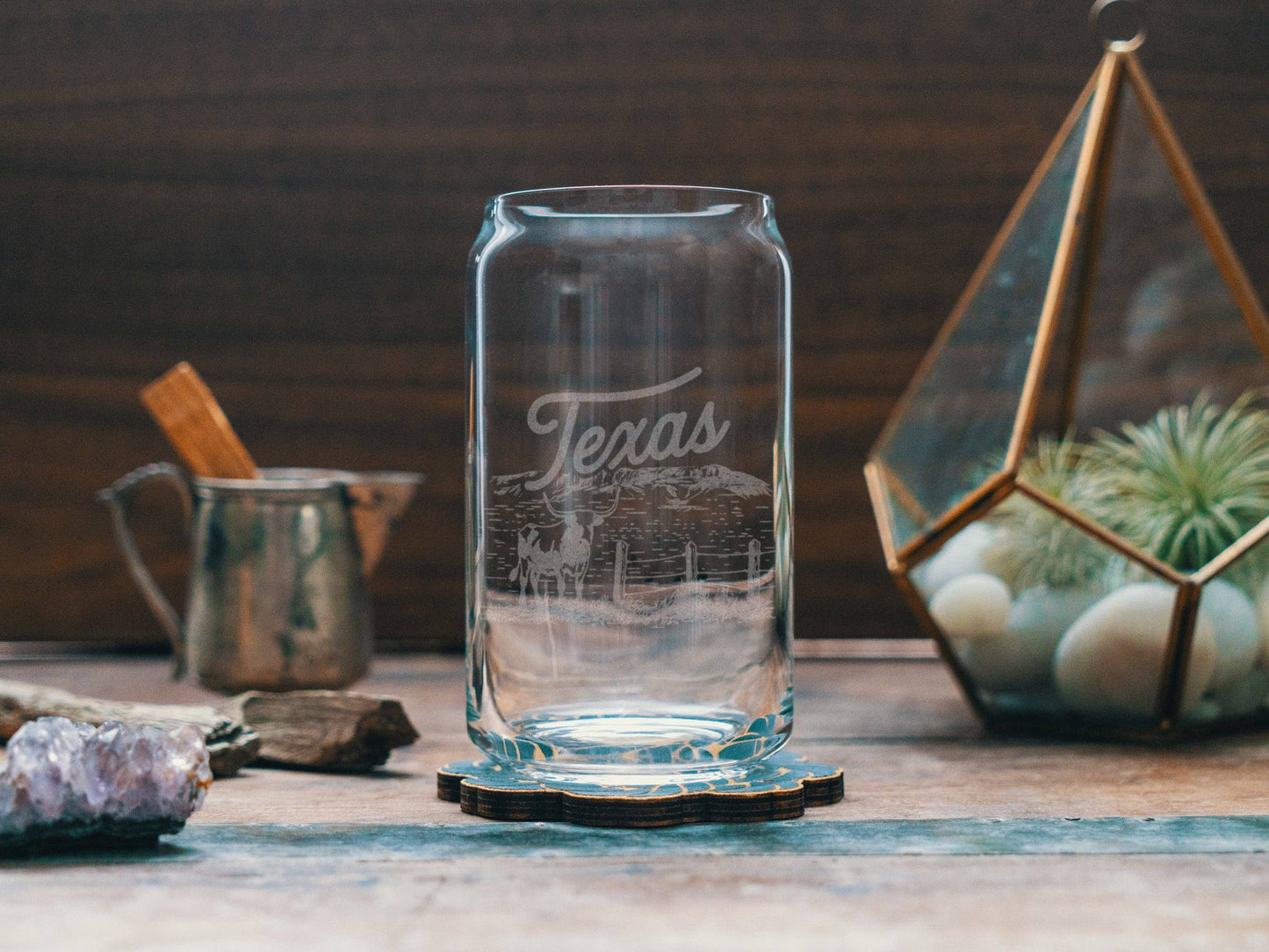 Texas State Double Old Fashion Glass
