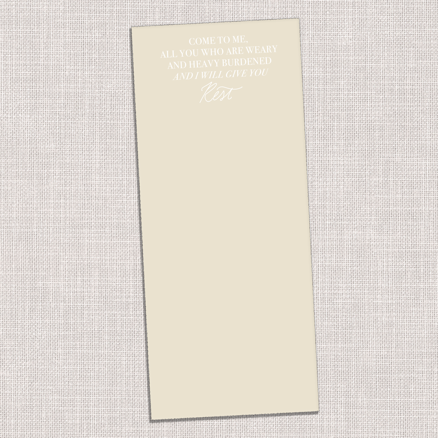 Come To Me And I Will Give You Rest Christian Notepad