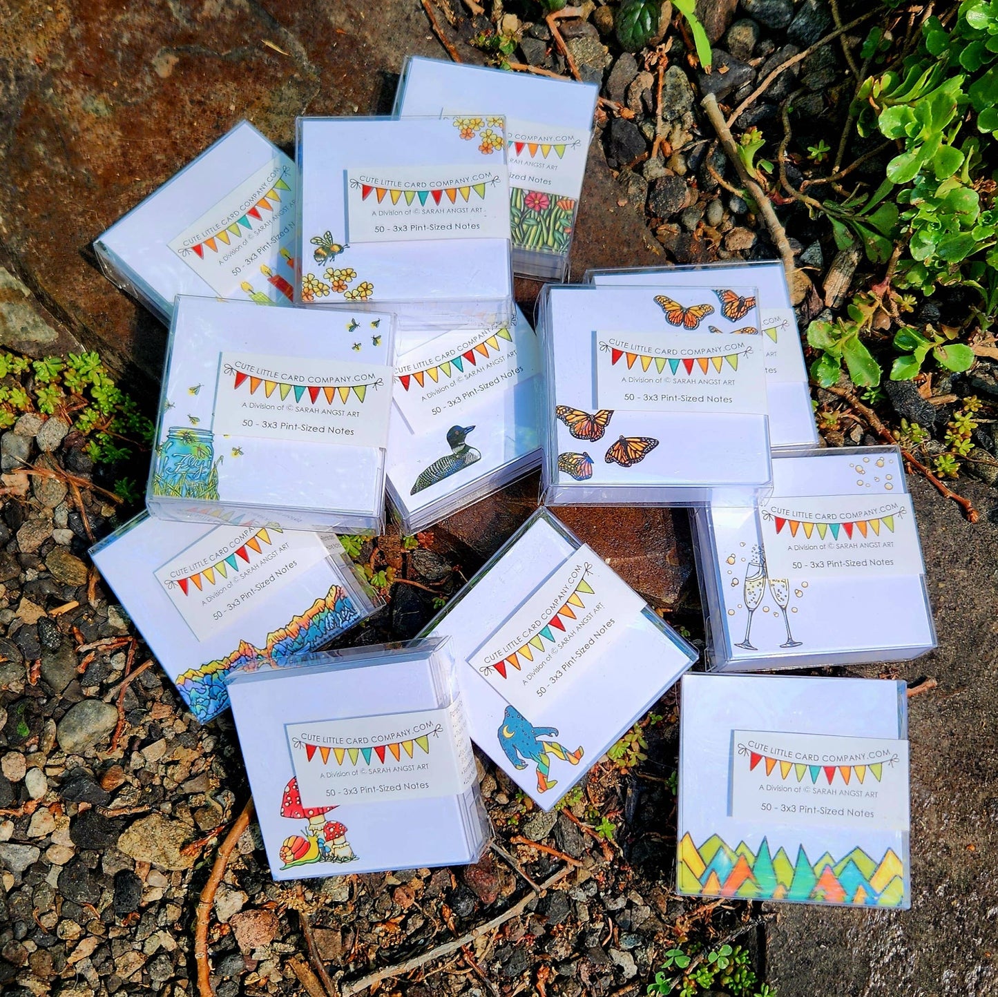 Birthday Candles Cute Little 3x3 Pint Size Notes