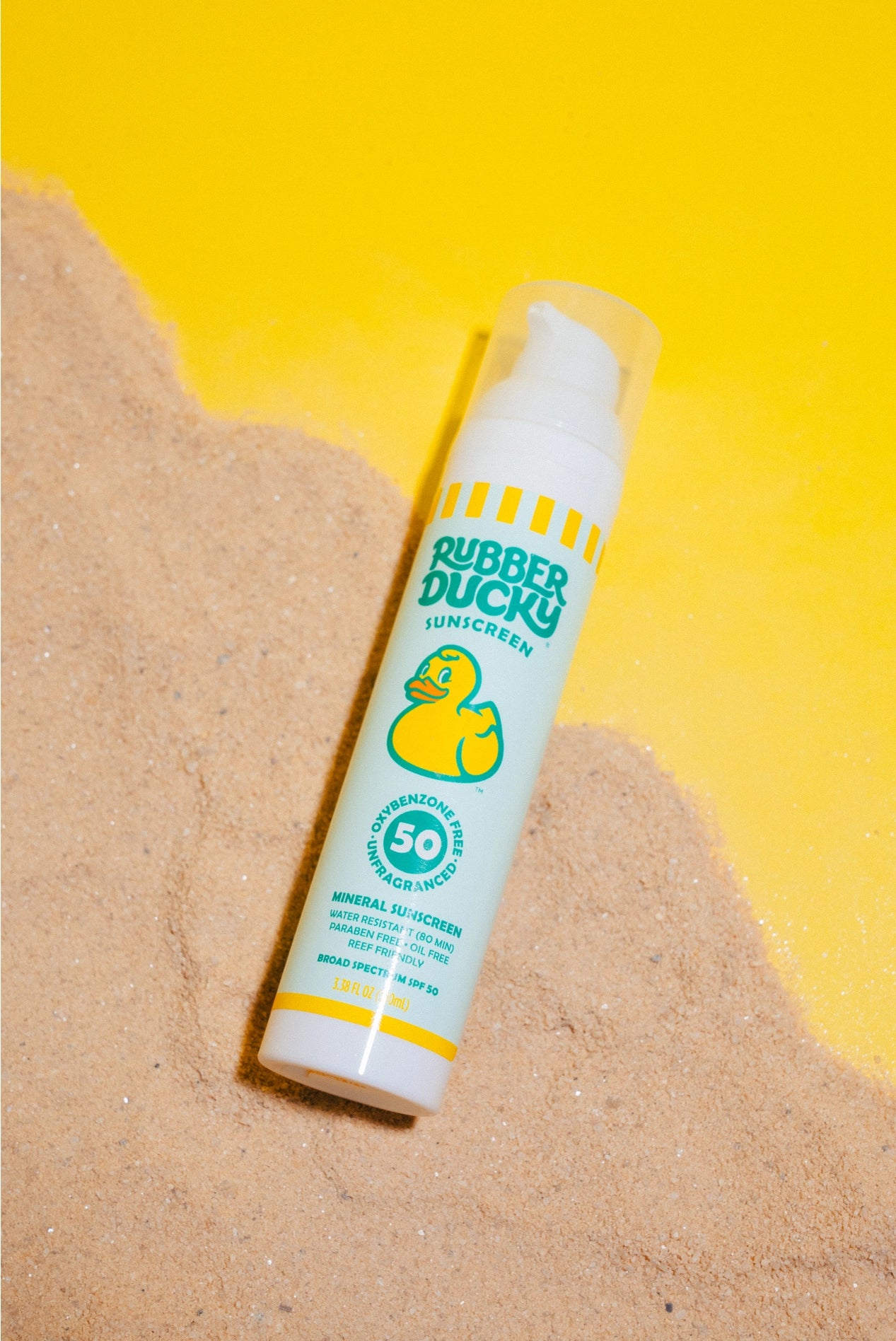 SPF 50 Sunscreen Mineral Lotion, Rubber Ducky Brand, 5 oz