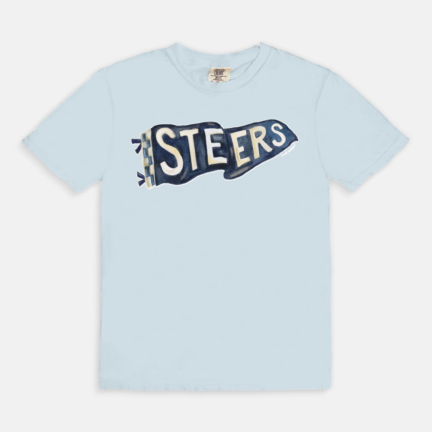Steers Watercolor Pennant Shirt (Chambray)