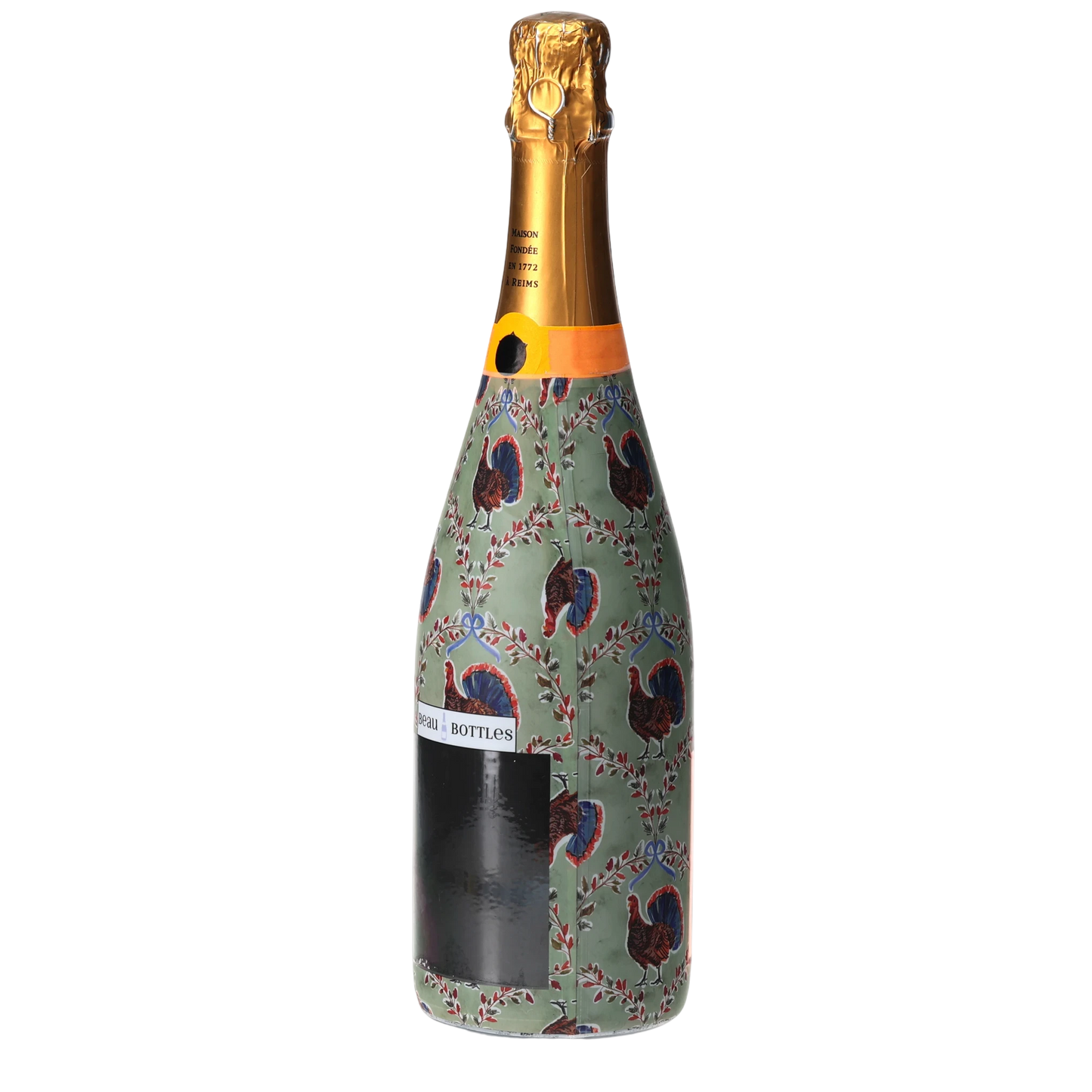 Autumn Turkey Trellis Champagne Bottle Wrap