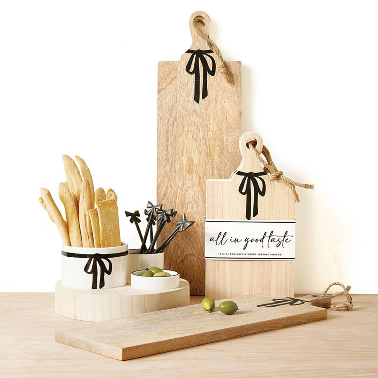 Mini Paulownia Wood Boards - Set of 2