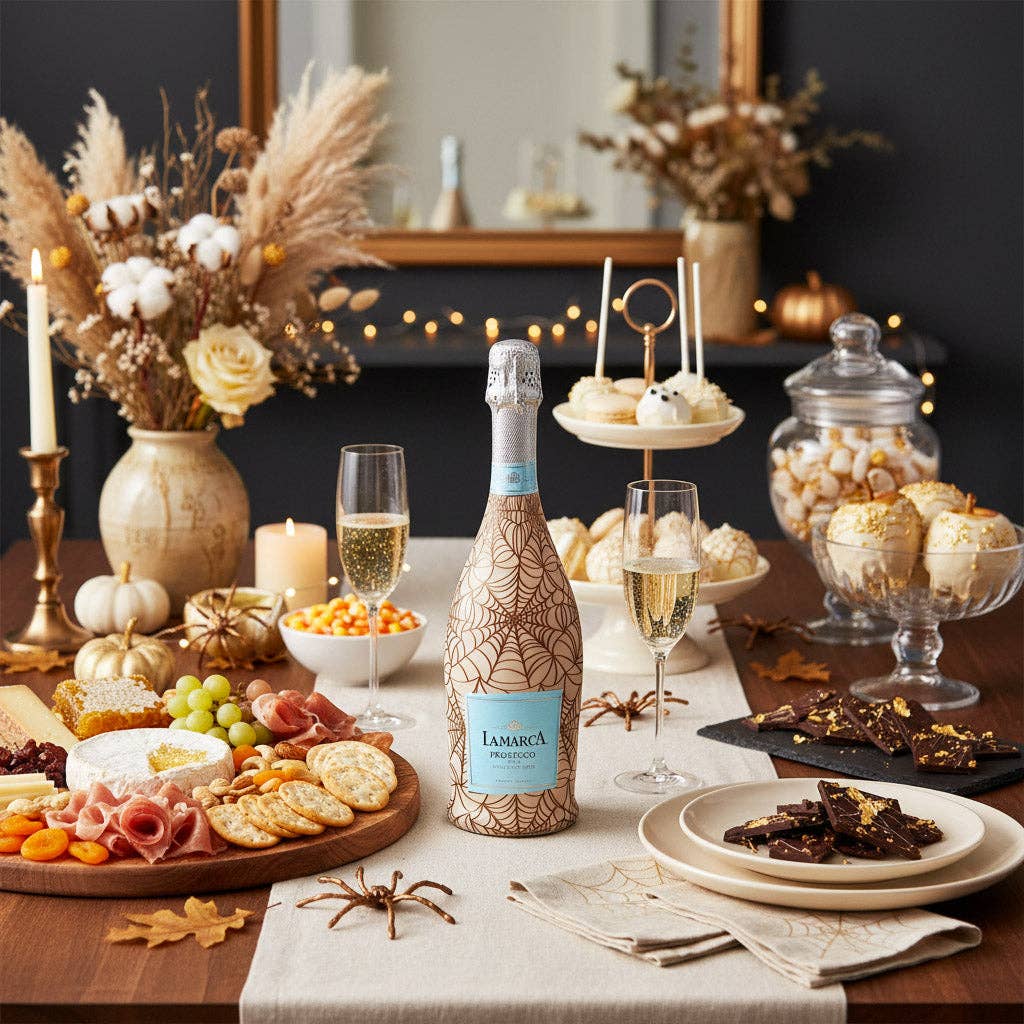Autumn Web Prosecco Bottle Wrap