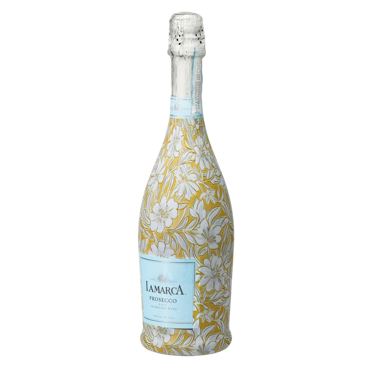Grandmillennial Gold Flower Prosecco Bottle Wrap