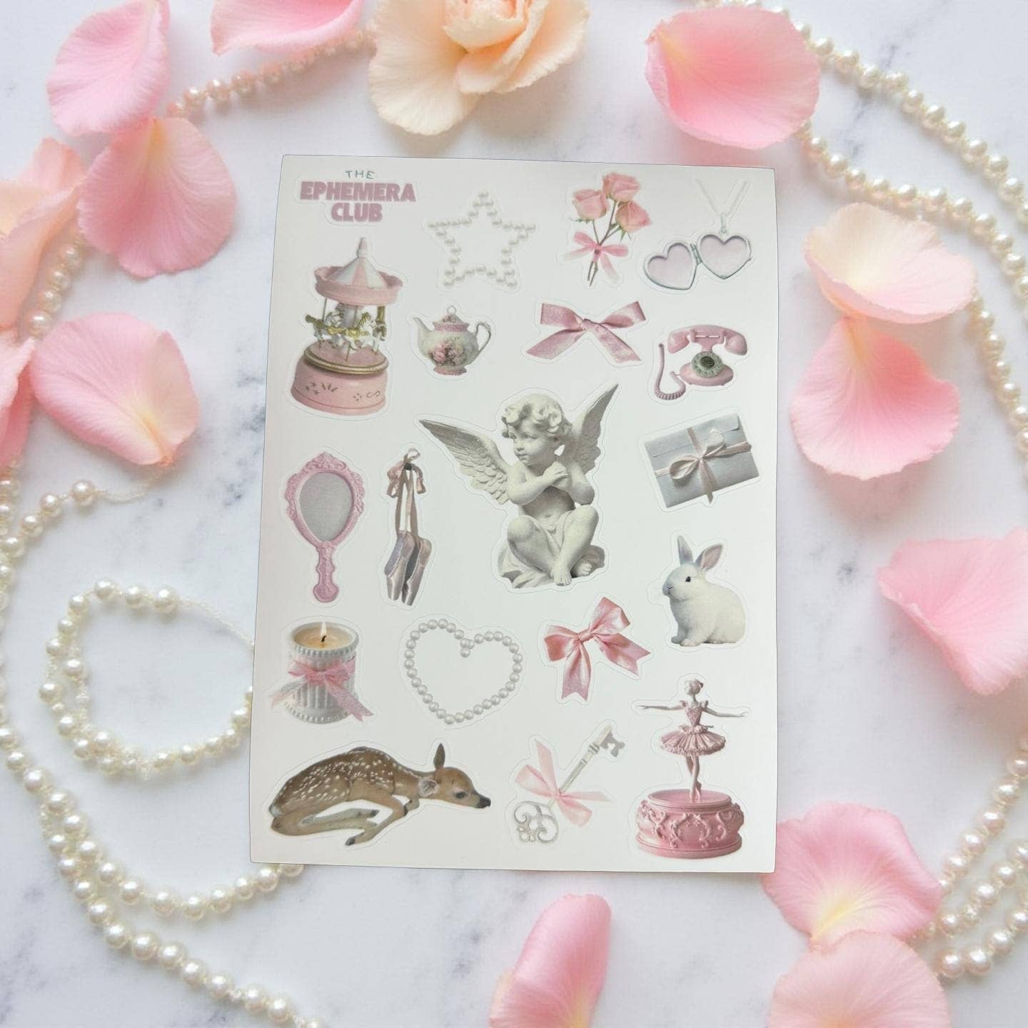 Ballet & Vintage Ephemera Sticker Sheet