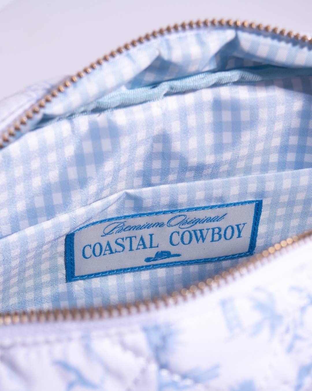 Country & Coastal Toile Makeup Travel Bag