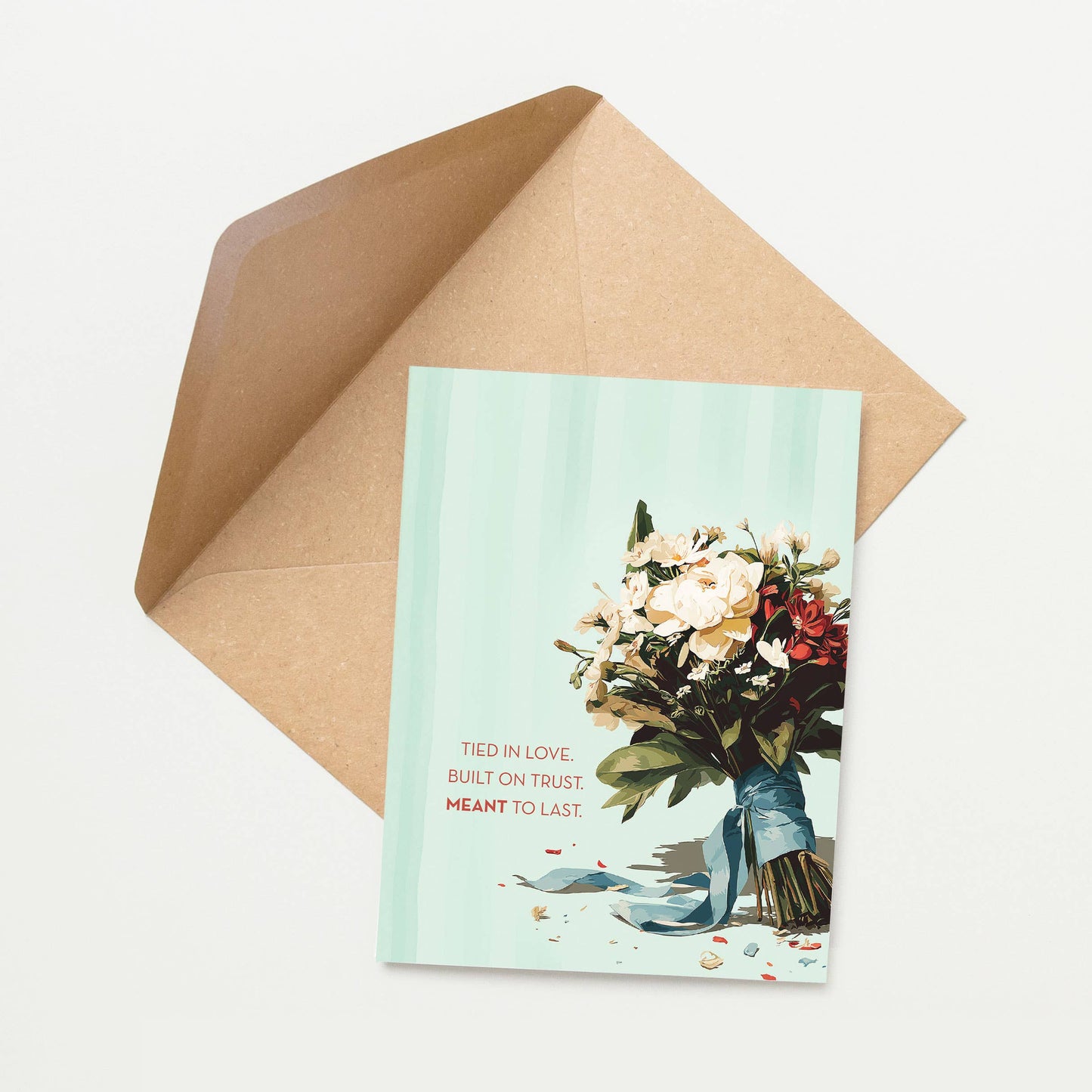 Tied In Love Wedding Card, Bridal, Wedding Day