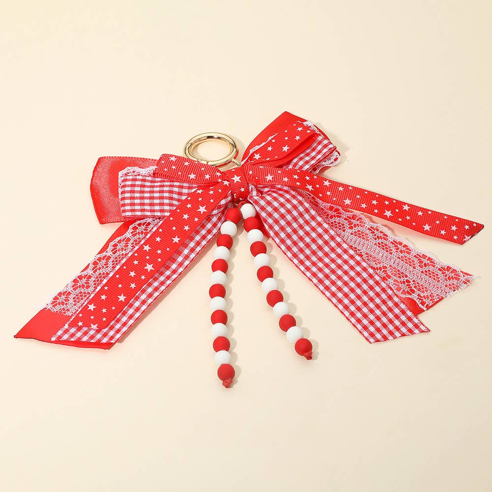 Triple Layered Bow Keychain | Game Day Cute Accessories