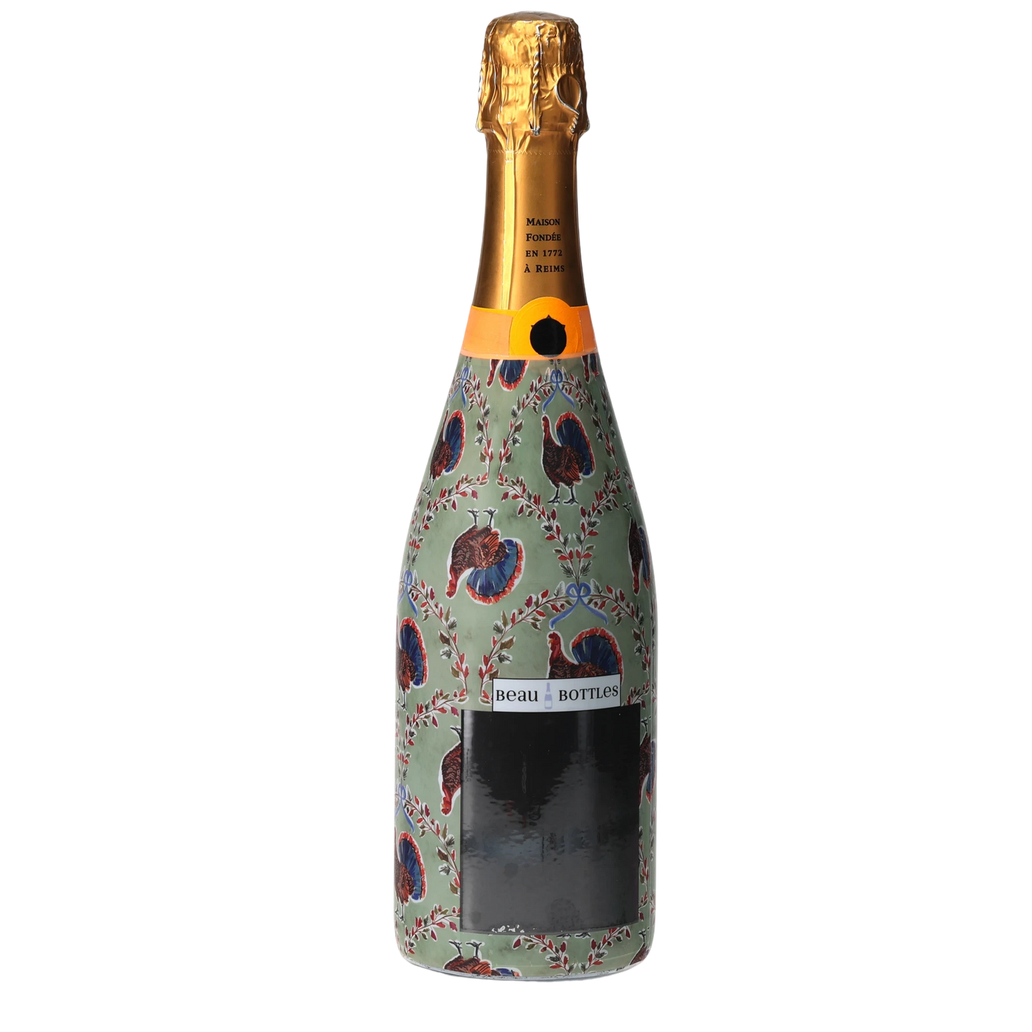 Autumn Turkey Trellis Champagne Bottle Wrap