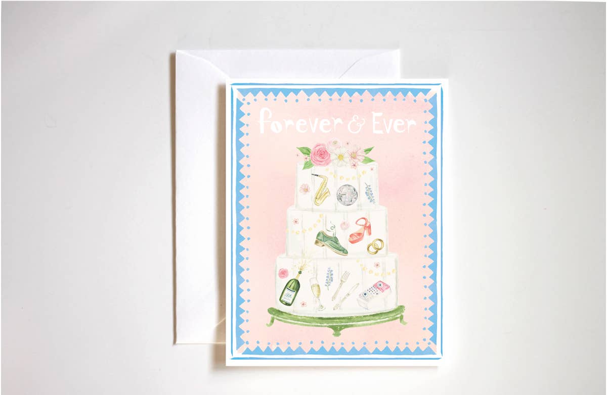 Forever and ever wedding card