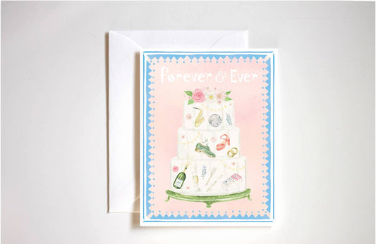 Forever and ever wedding card