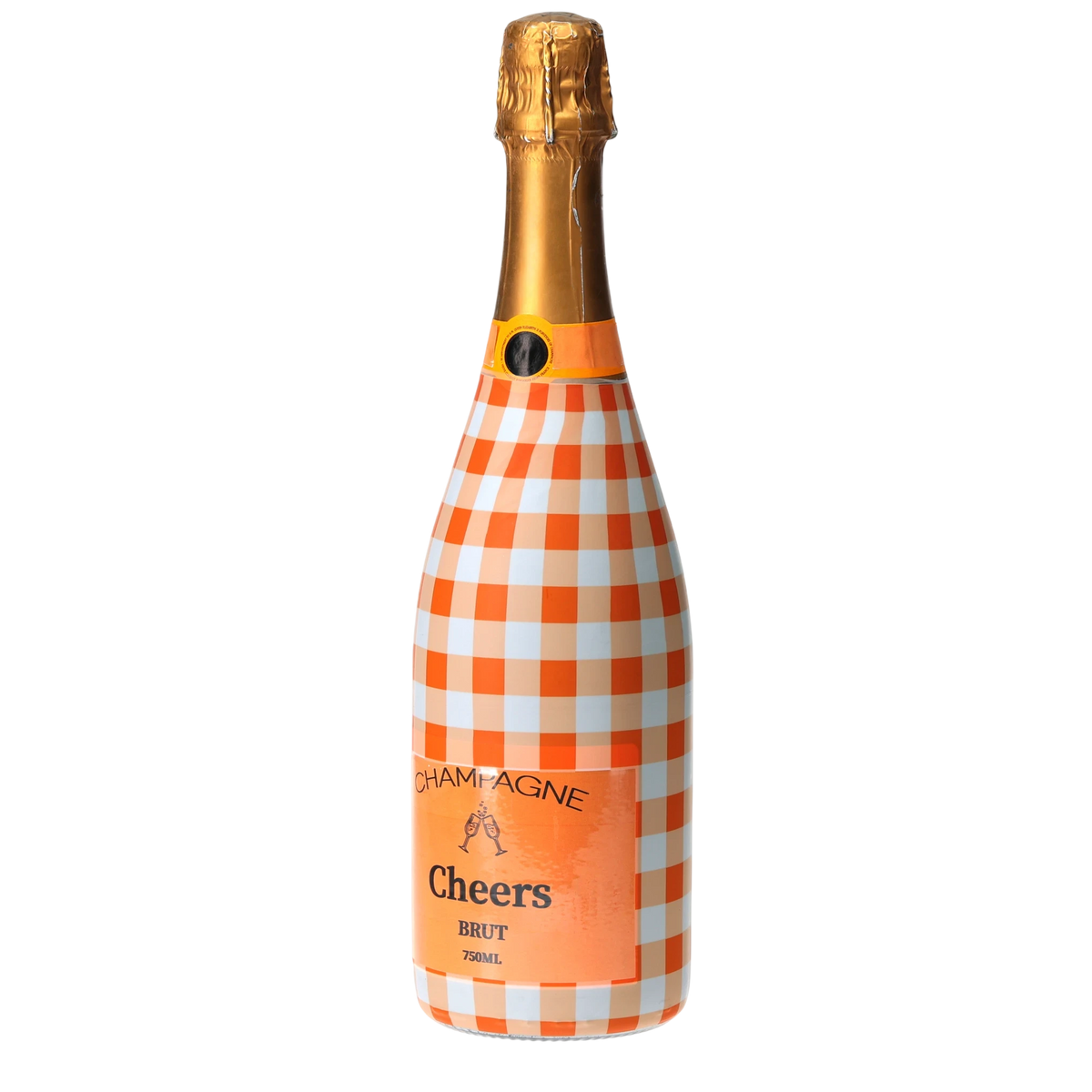Orange & White Gingham  Champagne