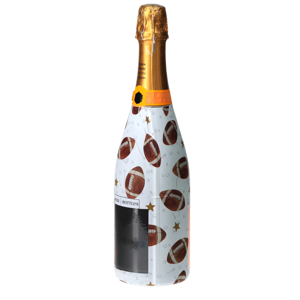 Footballs Champagne Bottle Wrap
