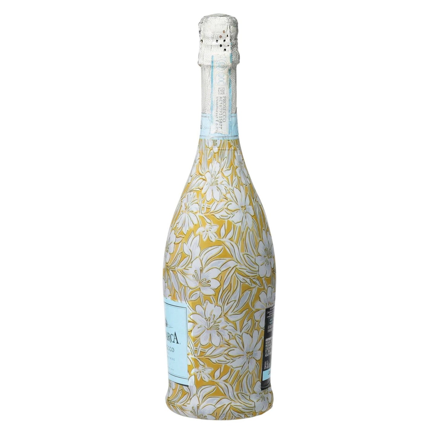 Grandmillennial Gold Flower Prosecco Bottle Wrap