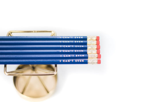 I Can't Even Pencils,  Office Supplies, set of 6