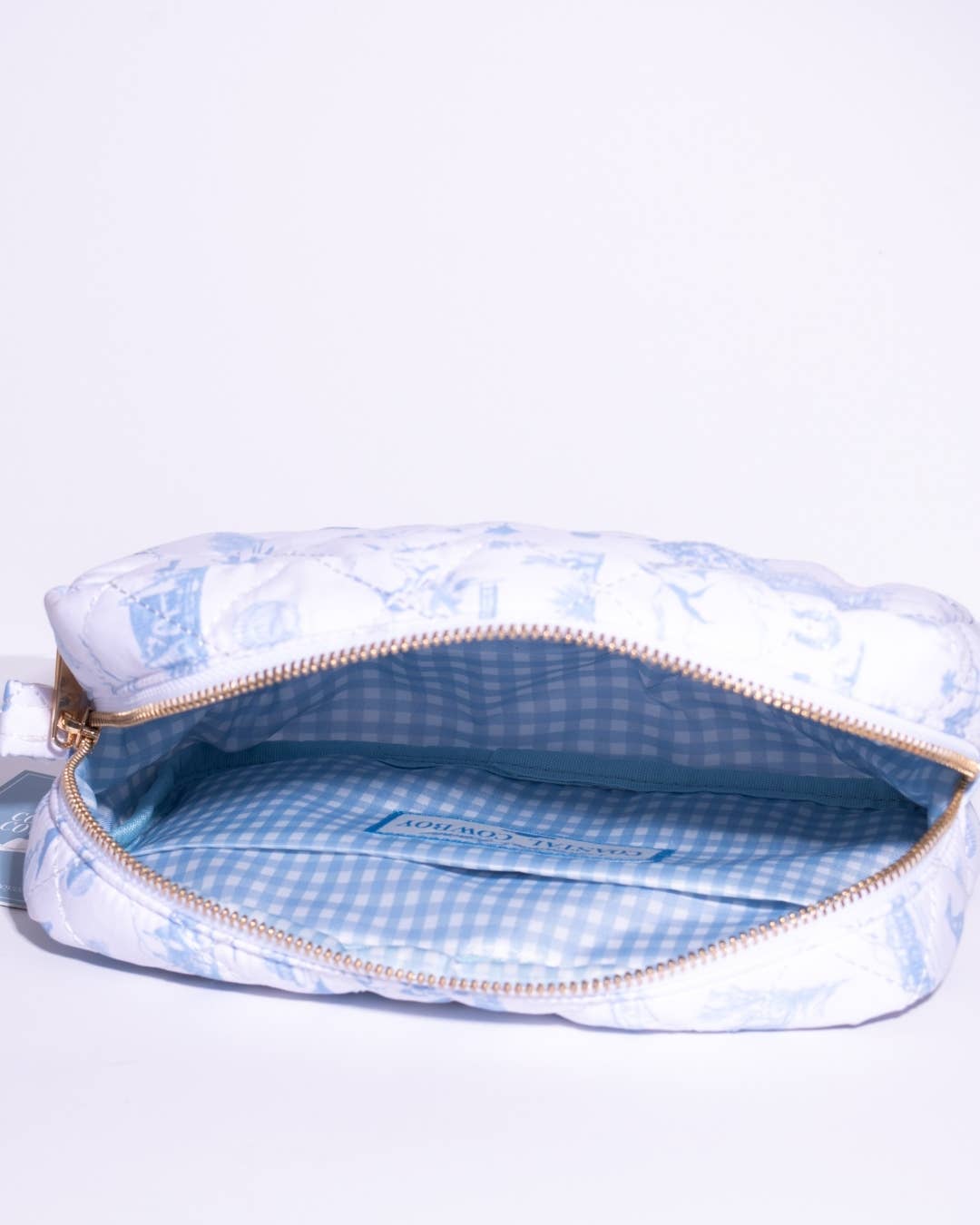 Country & Coastal Toile Makeup Travel Bag