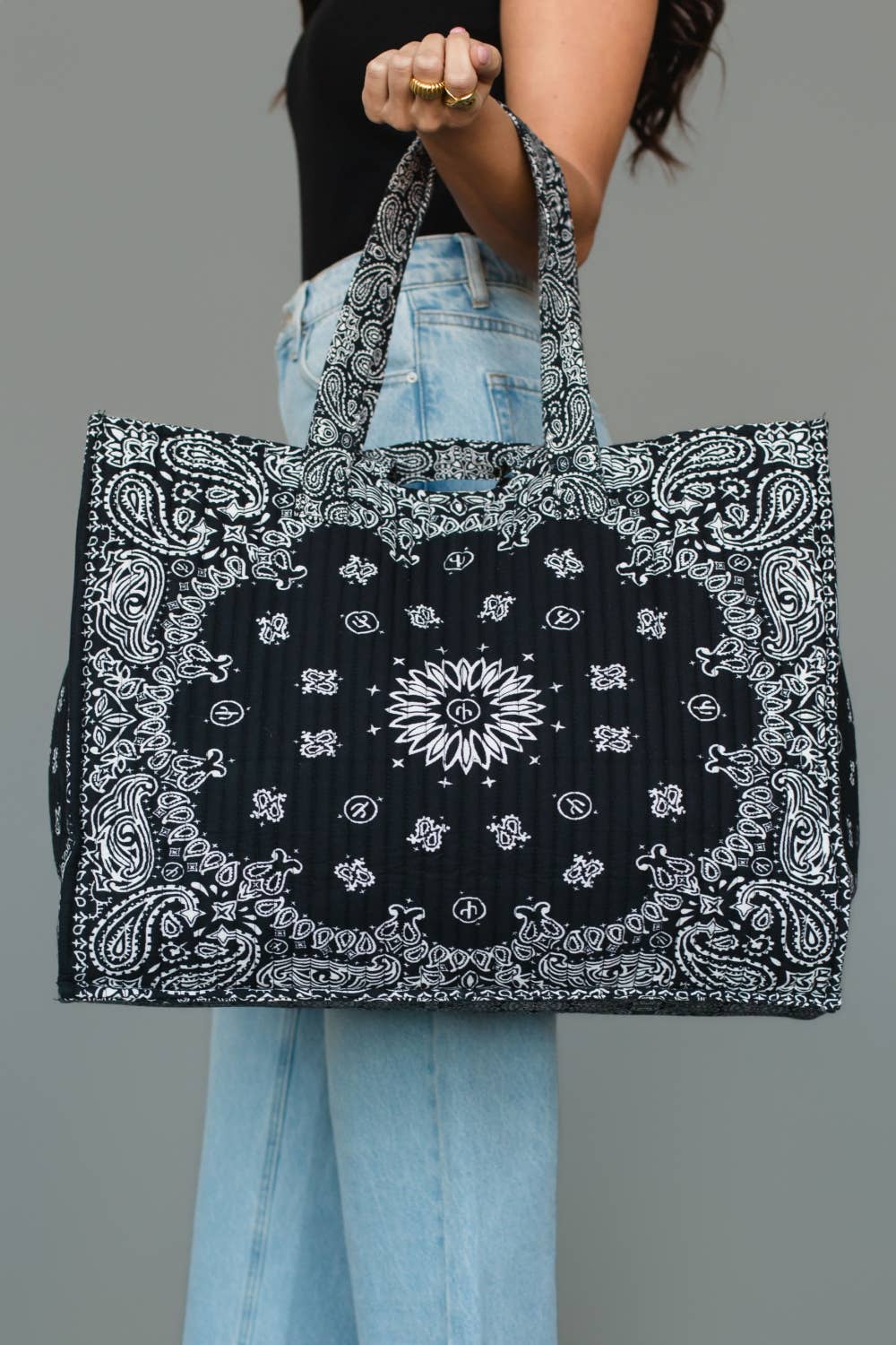 Black Bandana Tote